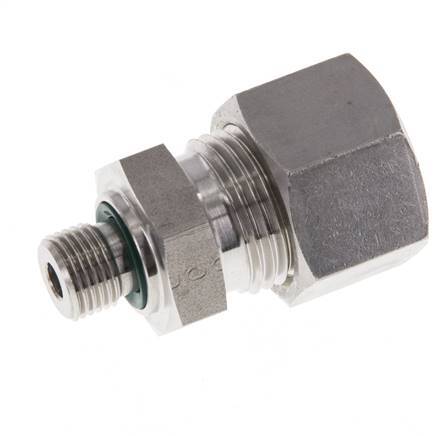 G 1/8'' Buitendraad x 12L RVS Rechte Knelfitting met FKM Afdichting 315 Bar DIN 2353