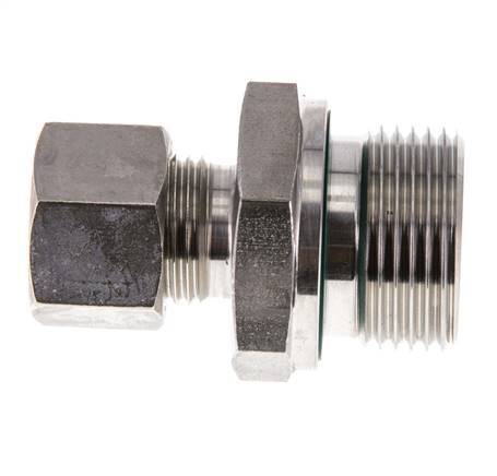 G 3/4'' Buitendraad x 12L RVS Rechte Knelfitting met FKM Afdichting 315 Bar DIN 2353