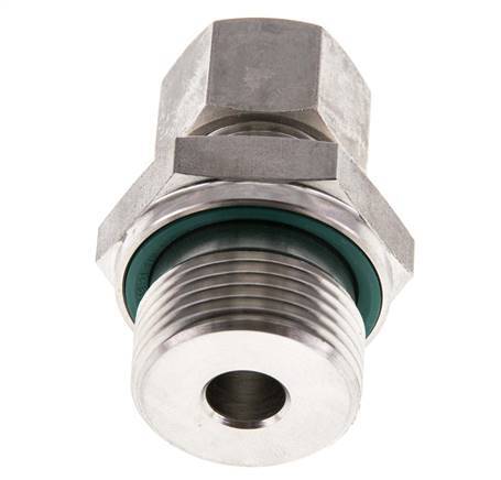 G 3/4'' Buitendraad x 12L RVS Rechte Knelfitting met FKM Afdichting 315 Bar DIN 2353