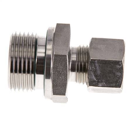 G 3/4'' Buitendraad x 12L RVS Rechte Knelfitting met FKM Afdichting 315 Bar DIN 2353
