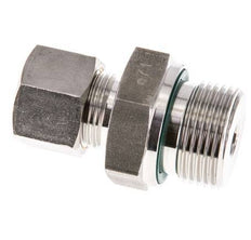 G 3/4'' Buitendraad x 12S RVS Rechte Knelfitting met FKM Afdichting 630 Bar DIN 2353