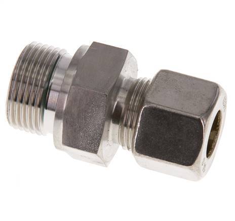 G 3/4'' Buitendraad x 14S RVS Rechte Knelfitting met FKM Afdichting 630 Bar DIN 2353