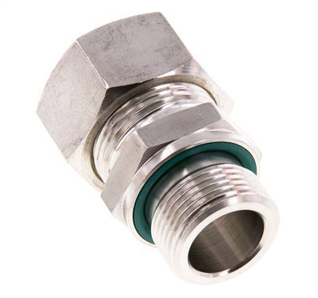 G 3/4'' Buitendraad x 22L RVS Rechte Knelfitting met FKM Afdichting 160 Bar DIN 2353