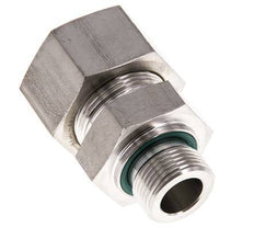 G 3/4'' Buitendraad x 25S RVS Rechte Knelfitting met FKM Afdichting 400 Bar DIN 2353