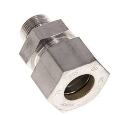G 3/4'' Buitendraad x 25S RVS Rechte Knelfitting met FKM Afdichting 400 Bar DIN 2353