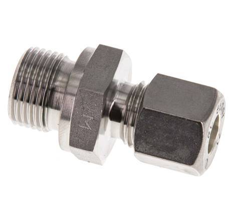 G 3/8'' Buitendraad x 8L RVS Rechte Knelfitting met FKM Afdichting 315 Bar DIN 2353