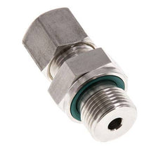 G 3/8'' Buitendraad x 8S RVS Rechte Knelfitting met FKM Afdichting 630 Bar DIN 2353