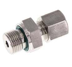 G 3/8'' Buitendraad x 8S RVS Rechte Knelfitting met FKM Afdichting 630 Bar DIN 2353