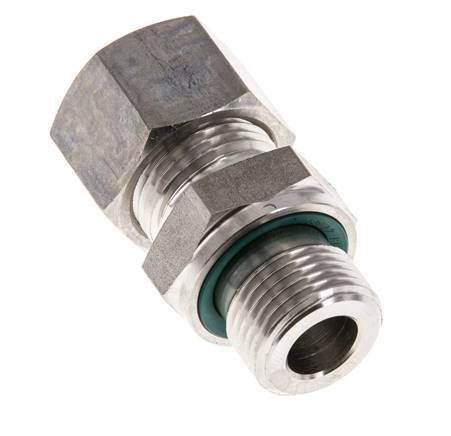 G 3/8'' Buitendraad x 12L RVS Rechte Knelfitting met FKM Afdichting 315 Bar DIN 2353