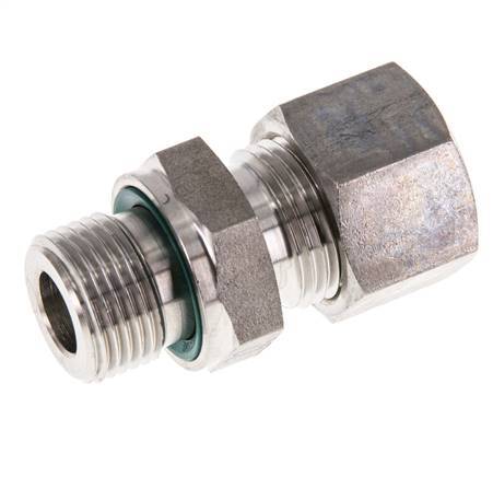 G 3/8'' Buitendraad x 12L RVS Rechte Knelfitting met FKM Afdichting 315 Bar DIN 2353