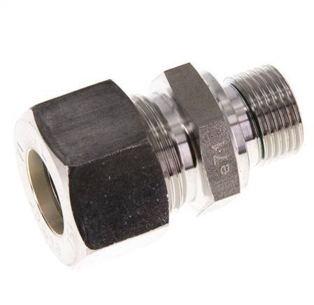 G 3/8'' Buitendraad x 15L RVS Rechte Knelfitting met FKM Afdichting 315 Bar DIN 2353