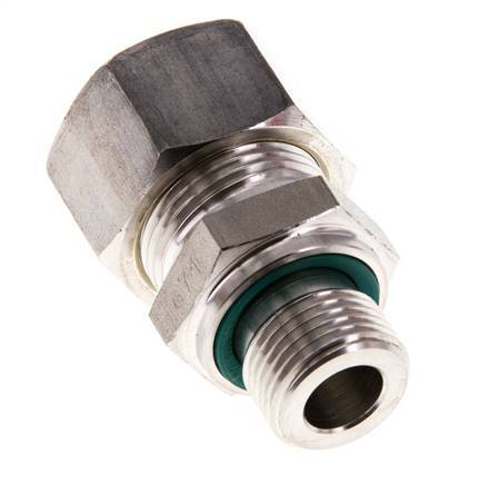G 3/8'' Buitendraad x 15L RVS Rechte Knelfitting met FKM Afdichting 315 Bar DIN 2353