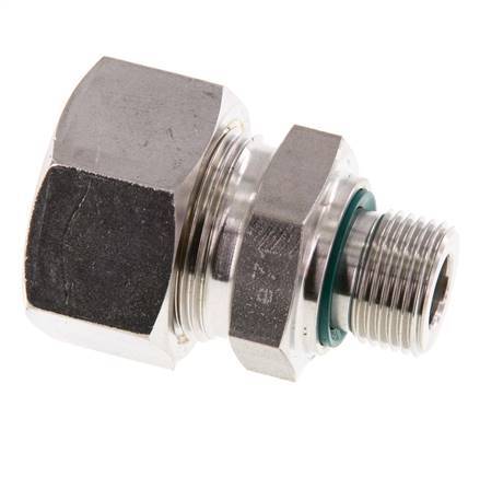 G 3/8'' Buitendraad x 18L RVS Rechte Knelfitting met FKM Afdichting 315 Bar DIN 2353