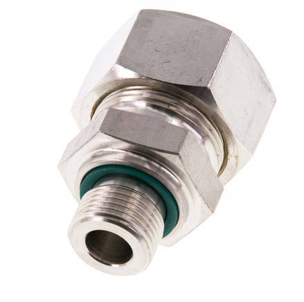 G 3/8'' Buitendraad x 18L RVS Rechte Knelfitting met FKM Afdichting 315 Bar DIN 2353