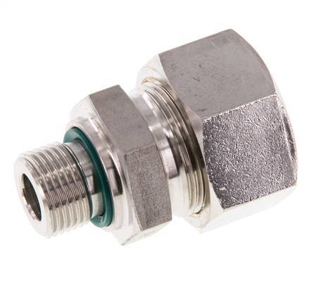 G 3/8'' Buitendraad x 18L RVS Rechte Knelfitting met FKM Afdichting 315 Bar DIN 2353