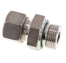 G 1'' Male x 20S Stainless steel Straight Compression Fitting with FKM Seal 400 Bar DIN 2353