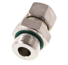 G 1'' Buitendraad x 20S RVS Rechte Knelfitting met FKM Afdichting 400 Bar DIN 2353