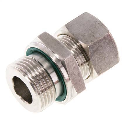 G 1'' Buitendraad x 22L RVS Rechte Knelfitting met FKM Afdichting 160 Bar DIN 2353