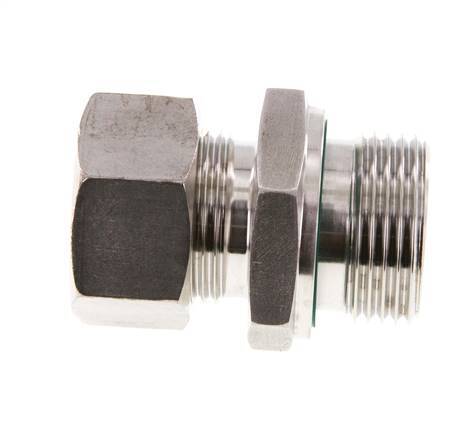 G 1'' Buitendraad x 22L RVS Rechte Knelfitting met FKM Afdichting 160 Bar DIN 2353
