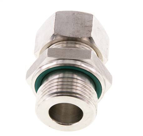 G 1'' Buitendraad x 22L RVS Rechte Knelfitting met FKM Afdichting 160 Bar DIN 2353