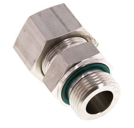 G 1'' Buitendraad x 25S RVS Rechte Knelfitting met FKM Afdichting 400 Bar DIN 2353