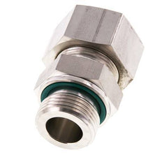 G 1'' Buitendraad x 25S RVS Rechte Knelfitting met FKM Afdichting 400 Bar DIN 2353