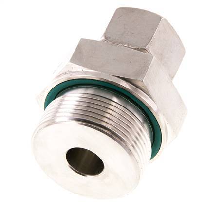 G 1 1/2'' Buitendraad x 20S RVS Rechte Knelfitting met FKM Afdichting 400 Bar DIN 2353