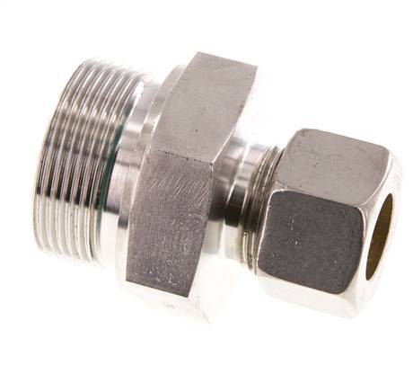 G 1 1/2'' Buitendraad x 20S RVS Rechte Knelfitting met FKM Afdichting 400 Bar DIN 2353