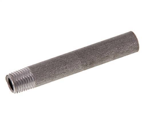 R 1/4'' Male x 13.5mm Steel Pipe Nipple with Welding End 50 Bar DIN 2982 - 80mm [2 Pieces]