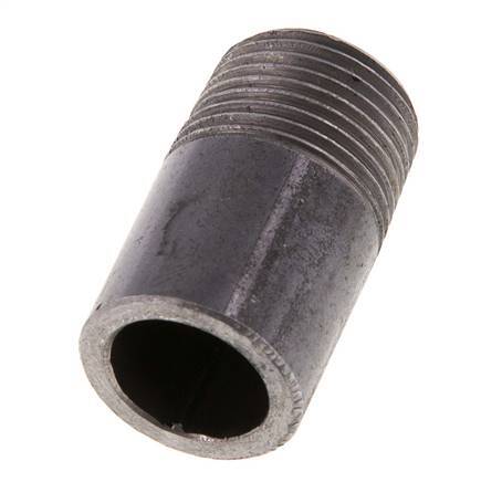 R 3/8'' Male x 17.2mm Steel Pipe Nipple with Welding End 50 Bar DIN 2982 - 30mm [5 Pieces]