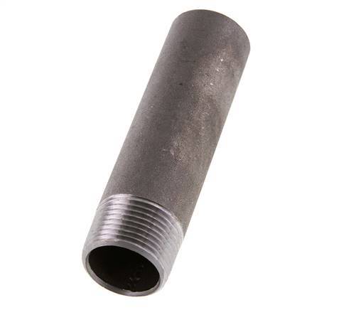 R 1'' Male x 33.7mm Steel Pipe Nipple with Welding End 50 Bar DIN 2982 - 120mm [2 Pieces]