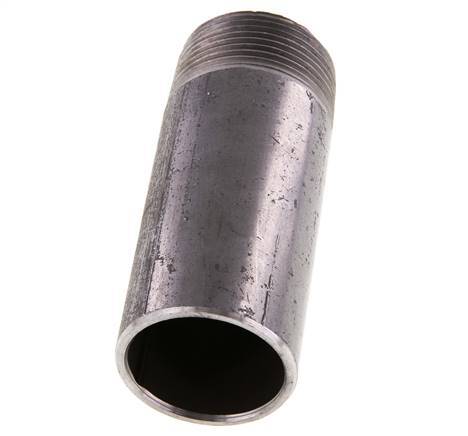 R 1 1/4'' Male x 42.4mm Steel Pipe Nipple with Welding End 50 Bar DIN 2982 - 100mm