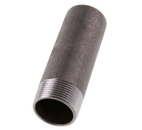 R 1 1/4'' Male x 42.4mm Steel Pipe Nipple with Welding End 50 Bar DIN 2982 - 120mm