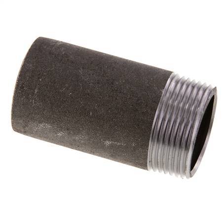 R 1 1/4'' Male x 42.4mm Steel Pipe Nipple with Welding End 50 Bar DIN 2982 - 80mm [5 Pieces]