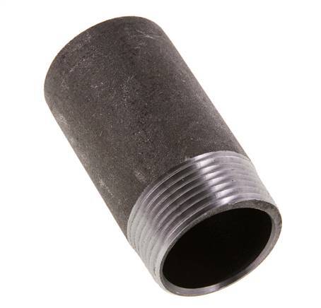 R 1 1/4'' Male x 42.4mm Steel Pipe Nipple with Welding End 50 Bar DIN 2982 - 80mm [5 Pieces]