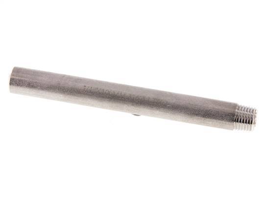 R 1/4'' Male x 13.5mm Stainless steel Pipe Nipple with Welding End 20 Bar DIN 2982 - 120mm