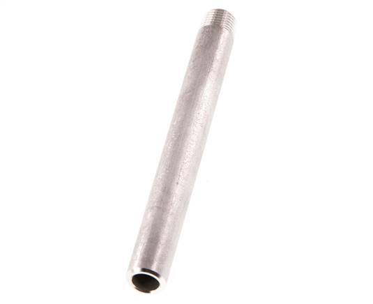 R 1/4'' Male x 13.5mm Stainless steel Pipe Nipple with Welding End 20 Bar DIN 2982 - 120mm