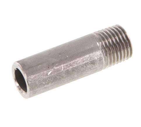 R 1/4'' Male x 13.5mm Stainless steel Pipe Nipple with Welding End 20 Bar DIN 2982 - 40mm