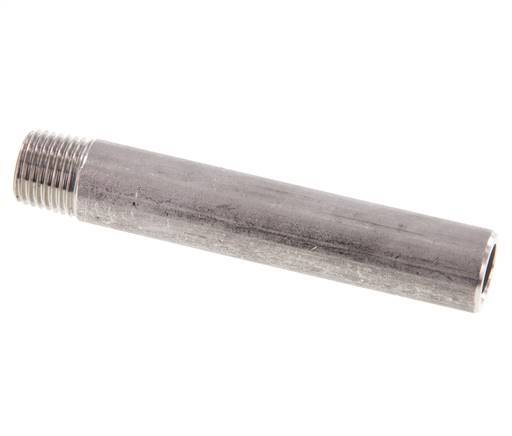 R 1/4'' Male x 13.5mm Stainless steel Pipe Nipple with Welding End 20 Bar DIN 2982 - 80mm