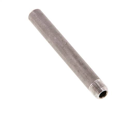 R 1/8'' Male x 10.2mm Stainless steel Pipe Nipple with Welding End 20 Bar DIN 2982 - 80mm