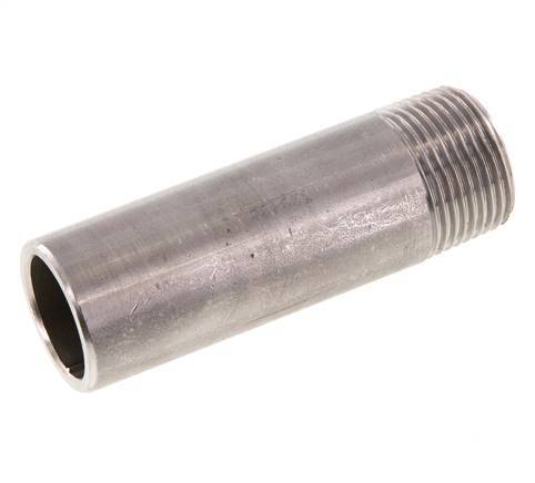 R 3/4'' Male x 26.9mm Stainless steel Pipe Nipple with Welding End 20 Bar DIN 2982 - 80mm