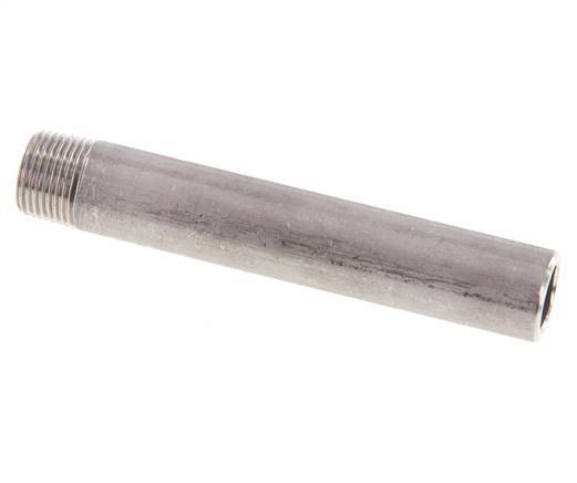 R 3/8'' Male x 17.2mm Stainless steel Pipe Nipple with Welding End 20 Bar DIN 2982 - 100mm