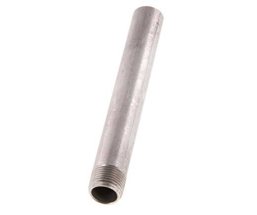 R 3/8'' Male x 17.2mm Stainless steel Pipe Nipple with Welding End 20 Bar DIN 2982 - 120mm