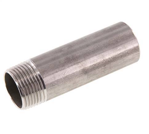 R 1'' Male x 33.7mm Stainless steel Pipe Nipple with Welding End 20 Bar DIN 2982 - 100mm