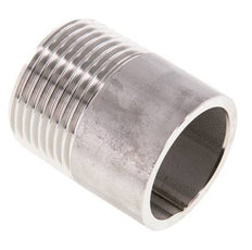 R 1'' Male x 33.7mm Stainless steel Pipe Nipple with Welding End 20 Bar DIN 2982 - 40mm