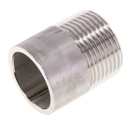 R 1'' Male x 33.7mm Stainless steel Pipe Nipple with Welding End 20 Bar DIN 2982 - 40mm