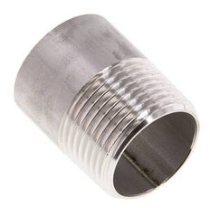 R 1'' Male x 33.7mm Stainless steel Pipe Nipple with Welding End 20 Bar DIN 2982 - 40mm