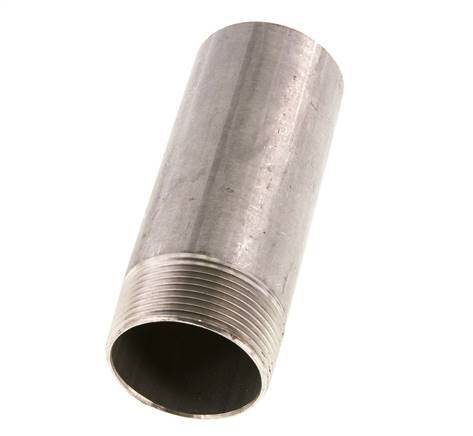 R 1 1/2'' Male x 48.3mm Stainless steel Pipe Nipple with Welding End 20 Bar DIN 2982 - 120mm