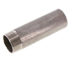 R 1 1/4'' Male x 42.4mm Stainless steel Pipe Nipple with Welding End 20 Bar DIN 2982 - 130mm