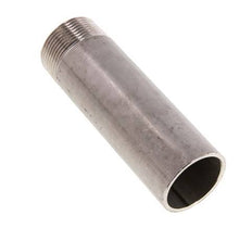 R 1 1/4'' Male x 42.4mm Stainless steel Pipe Nipple with Welding End 20 Bar DIN 2982 - 130mm